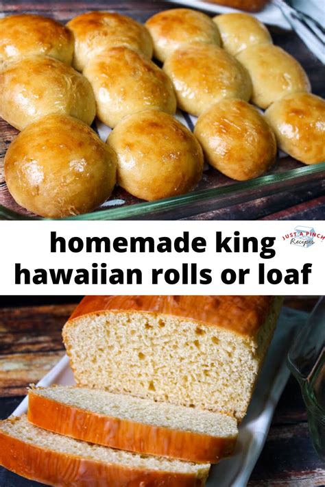 Homemade King Hawaiian Rolls Or Loaf Recipe Homemade Bread Recipes Easy Bread Recipes