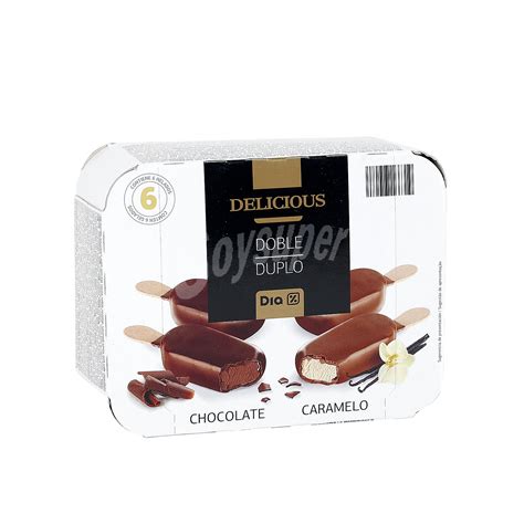 Dia Delicious Helado Bombón Doble Chocolate Y Caramelo Caja 6 Uds 240 Gr