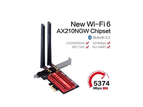 Fenvi FV AXE3000 Wi Fi 6E AX210 PCIe Network Card Bluetooth 5 2 Heat