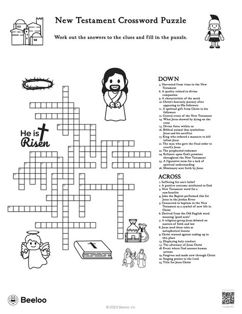 New Testament Crossword Puzzle Beeloo Printable Crafts And Activities