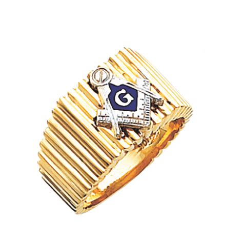 Masonic Ring - Open Back in 10K Gold - Fratline Emblematics