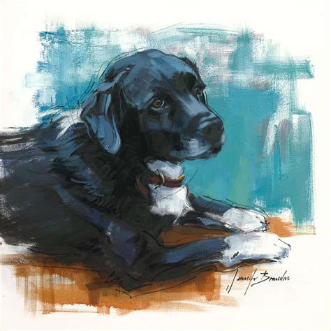 Black Labrador Retriever Mix Art Print Jen Brandon Studio