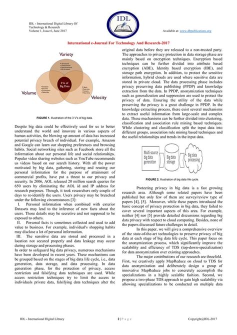 Two Phase Tds Approach For Data Anonymization To Preserving Bigdata