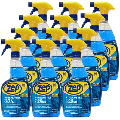 Zep Streak Free Glass Cleaner Ounces Case Of Zu Pro