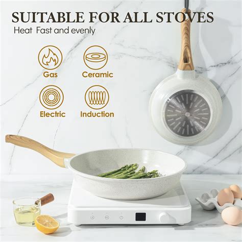 Sensarte Nonstick Ceramic Frying Pan Skillet 8 Inch Omelet Pan Healthy Non