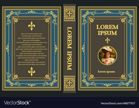 Old Book Cover Design Elements D Cover Royalty Free Vector