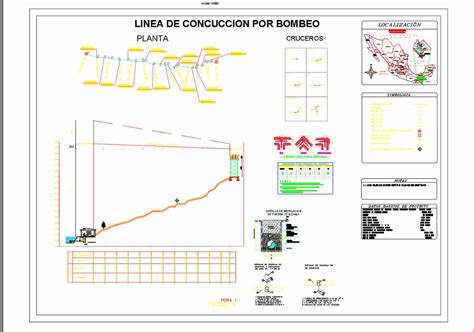 Linea de conducción por bombeo en AutoCAD CAD 978 58 KB Bibliocad