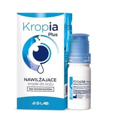 Kropia Plus nawilżające krople do oczu 10 ml opinie skład i cena