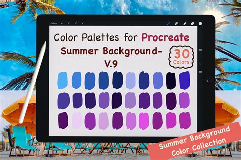 Procreate Color Palettes Summer V9 Graphic By Jennythip · Creative Fabrica