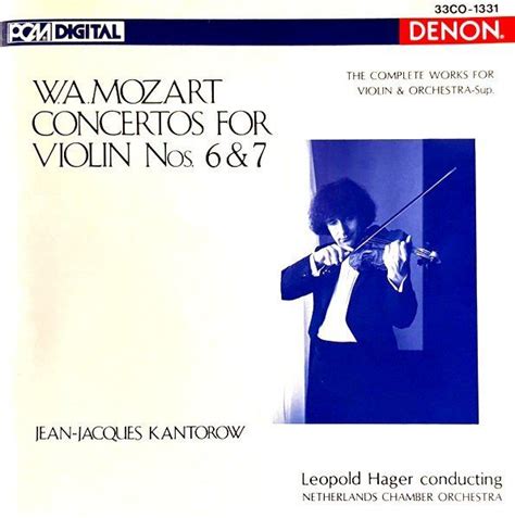 Concertos For Violin Jean Jacques Kantorow Leopold Hager Kaufen