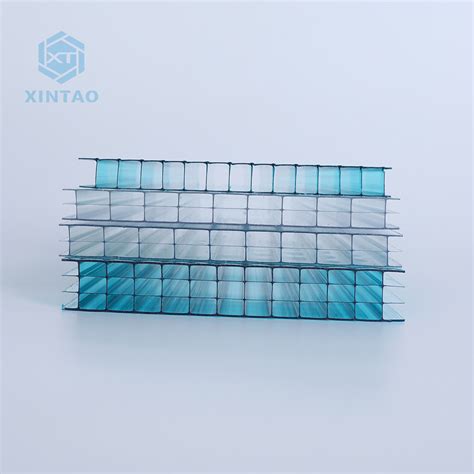 Xintao Coloured Skylight Pc Twin Wall Hollow Polycarbonate Roofing