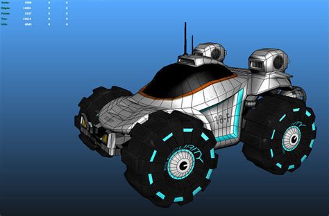 3D Model Scifi Buggy VR AR Low Poly CGTrader