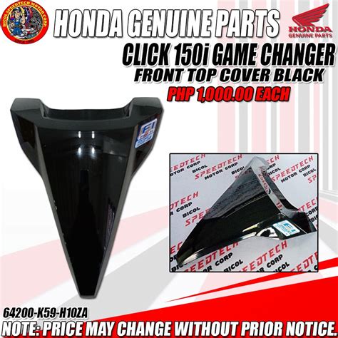 Click I Game Changer Front Top Cover Black Hpi Genuine