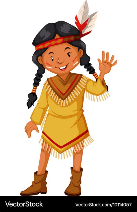 Native american indians greeting Royalty Free Vector Image