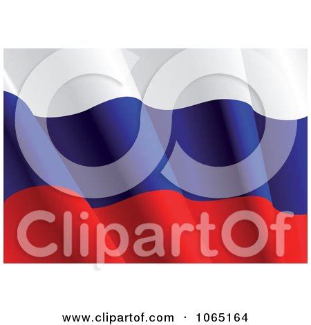 Clipart Waving Russian Flag Royalty Free Vector Illustration By