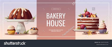 Banner Design With Cakes Muffins Cupcakes For Royalty Free Stock