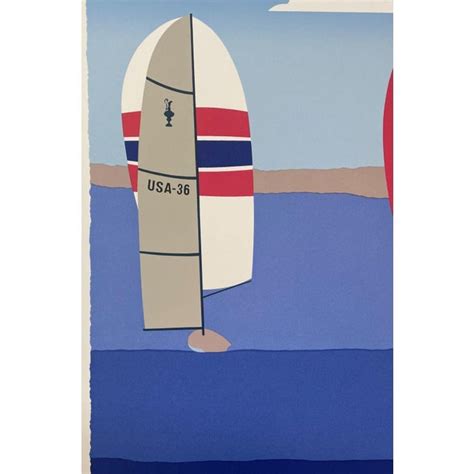 Original Dennis Conner Americas Cup 95 Yachts Sailing Signed Le