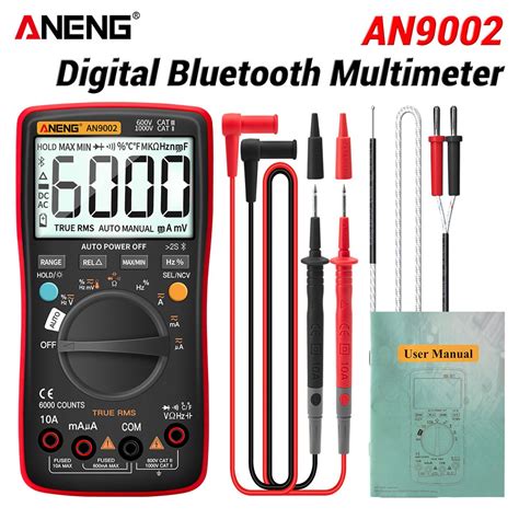 Aneng An9002 Multimeter Digital Bluetooth Tester Tegangan Arus Ac Dc