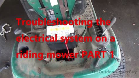 Troubleshooting The Electrical System On A Riding Mower Part 1 Youtube