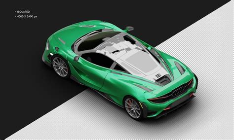 Premium Psd Isolated Realistic Metallic Green Turbo Engine Longtail