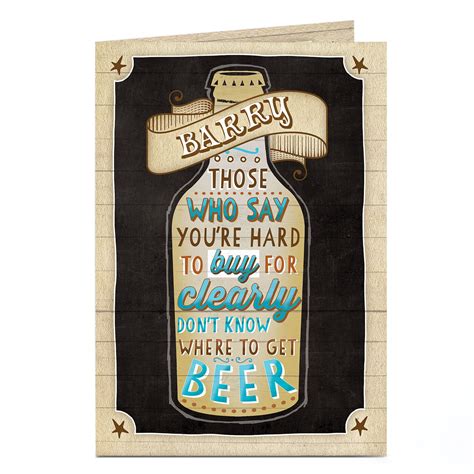 Buy Personalised Birthday Card Beer Bottle For Gbp 1 79 Card Factory Uk