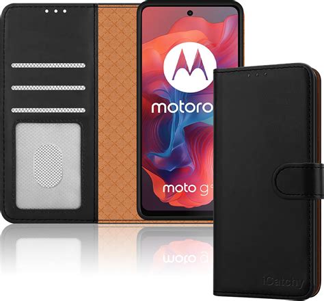 ICatchy Case For Motorola Moto E14 G04 G24 Leather Wallet Book Flip