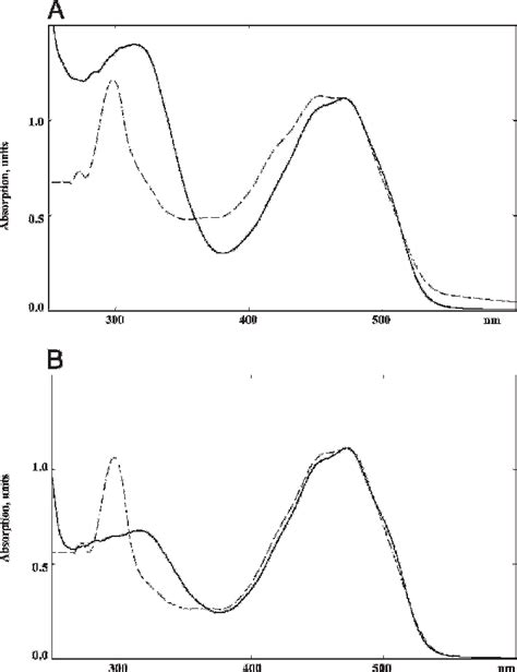 Absorption Spectra Of Total Hexane Extracts Of Eye Samples Solid Line