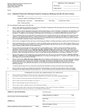 Fillable Online Honolulu Subject Industrial Wastewater Discharge