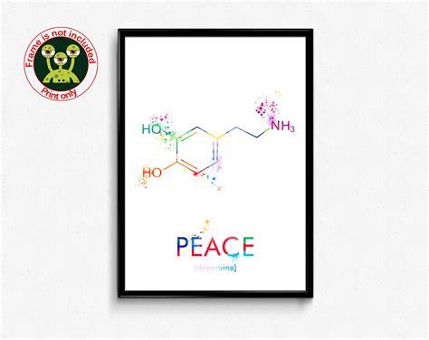 Serotonin Oxytocin Dopamine Molecule Poster Chemistry Wall Art