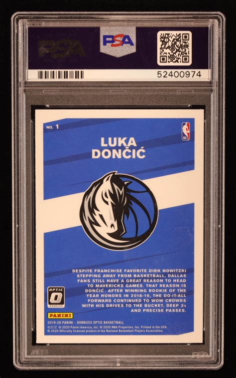 Luka Doncic Donruss Optic My House Psa Pristine Auction