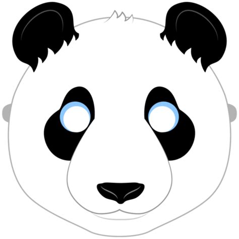 Plantilla De M Scara De Panda Manualidades De Papel Para Ni Os