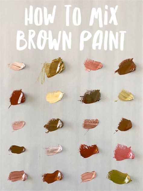 How To Make Brown Mix Brown Paint With The Color Wheel How To Make