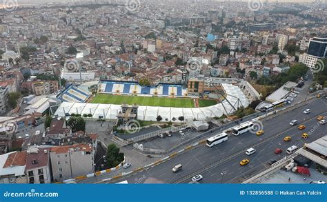 Aereal View of Recep Tayyip Erdogan Stadium in Kasimpasa, Istanbul ...