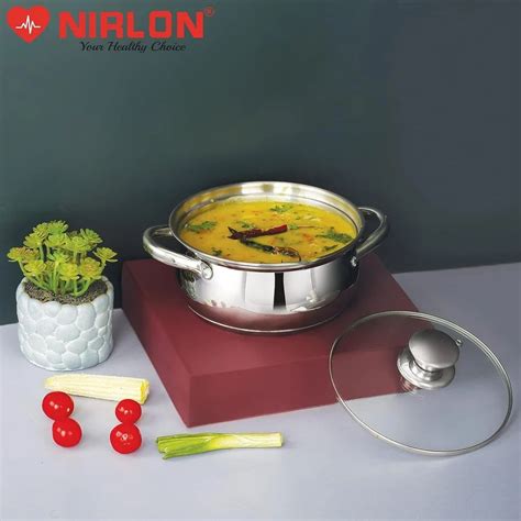 Stainless Steel Casserole NIRLON Stainless Steel Induction Gas