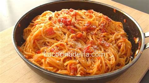 Espaguetis A La Amatriciana La Receta Italiana M S Deliciosa Y F Cil