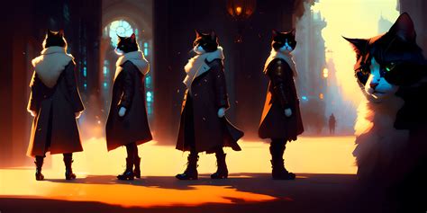 Иллюстрация Кот в пальто | Illustrators.ru