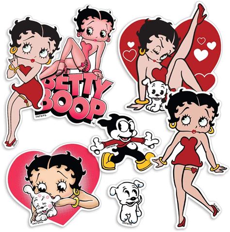 Popfunk Betty Boop Collectible Stickers With Pudgy And Bimbo Stickers