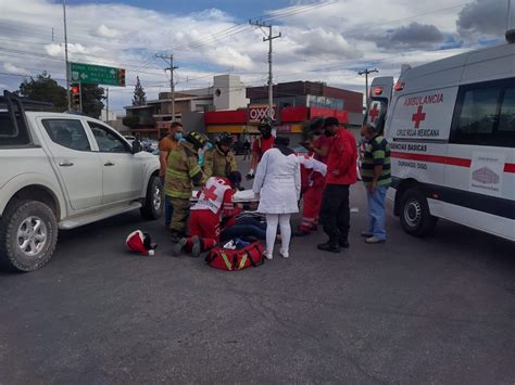 Motociclista resulta lesionado tras choque en Dolores del Río