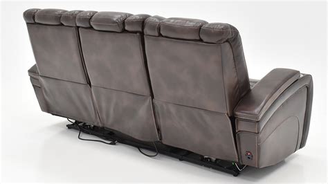 Milan Power Reclining Sofa With Lights Brown Home Furniture Plus