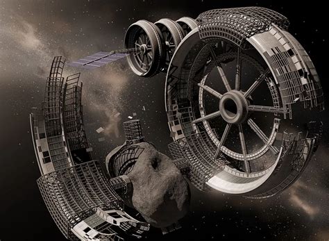 Autonomous Conversion Of Asteroids Into Rotating Space Settlements