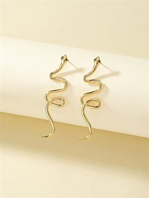 Snake Design Stud Earrings SHEIN UK