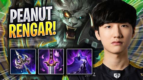 PEANUT IS SO CRAZY WITH RENGAR GEN Peanut Plays Rengar JUNGLE Vs