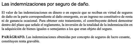 Ingresos Por Indemnizaciones De Seguros Por Lucro Cesante Y Da O