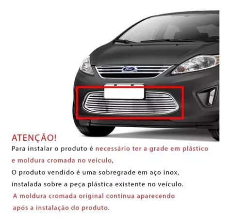 Sobre Grade Ford New Fiesta Mexicano 2011 2012 2013 Em Inox à venda em