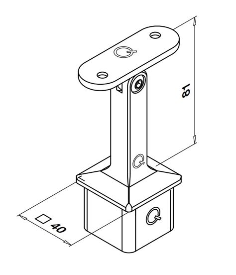 Adjustable Handrail Saddle For Baluster Post Pack Of 2 Aspire Glass