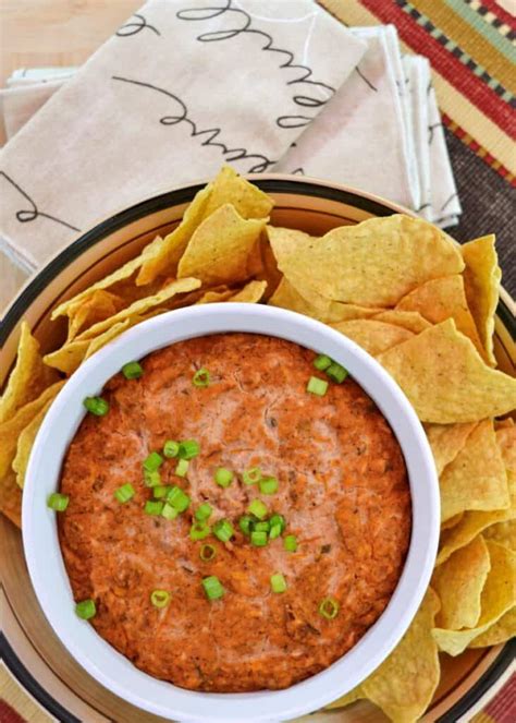 Cheesy Refried Bean Dip Crafty Cooking Mama