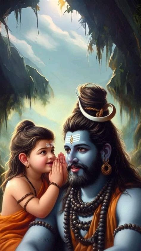 Har Har Mahadev 🔱⚜️🔥😍 Mahadev With His Cute Little Bhakt🌺🌻 Draw On Photos Shiva God