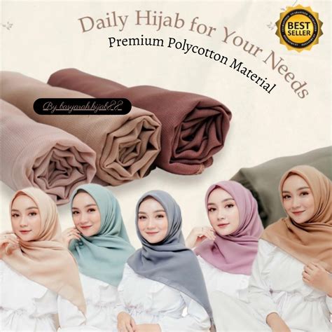 Jual Promo Hijab Bella Square Jahit Neci Rapih Jilbab Segi Empat Bela