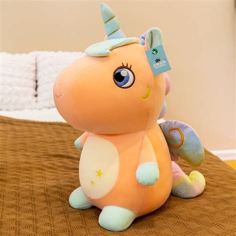 Big Kawaii Unicorn Plush Pillow With Wings | Horse Plushie