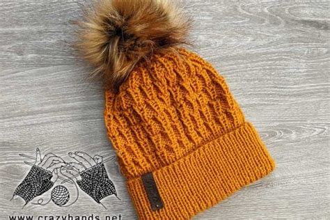 Viola Cable Knit Hat Free Pattern Crazy Hands